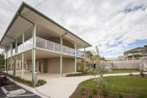 Exterior view of the Administration block of the new Melrose Aged Care and Dementia Care facility in Pendle Hill, New South Wales
