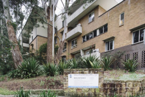 Main entrance to the United Protestant Association's Aged and Dementia Care facility located in Wahroonga, Sydney, New South Wales
