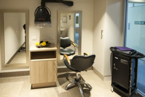 Interior of the new modern hair salon in Prunus Lodge, a residential care facility located in Molong and part of the United Protestant Association of New South Wales.