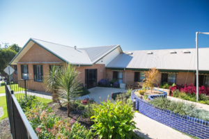 Exterior view of the ultra modern Woodlands Lodge, part of the Hunter Region of the United Protestant Association of New South Wales. Woodlands Lodge is located in Wallsend, a suburb of Newcastle.